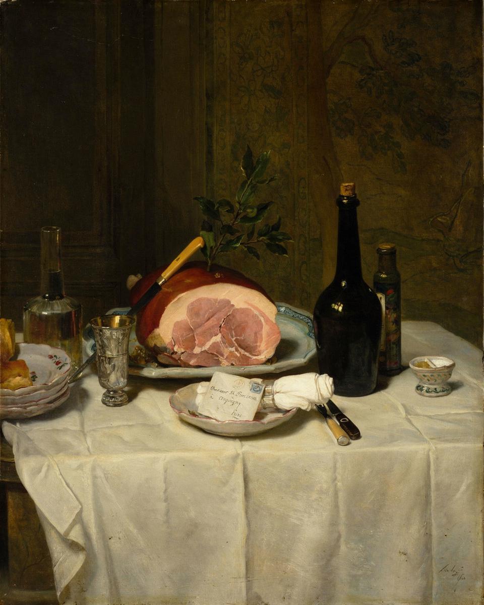 Still Life with Ham by Philippe Rousseau — archival fine-art print from Fable