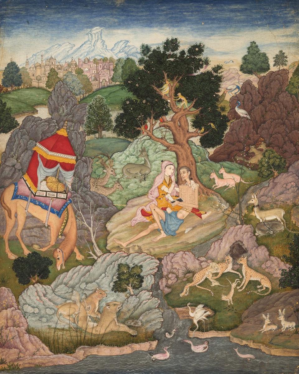 Layla and Majnun in the Wilderness by Sanwalah — archival fine-art print from Fable