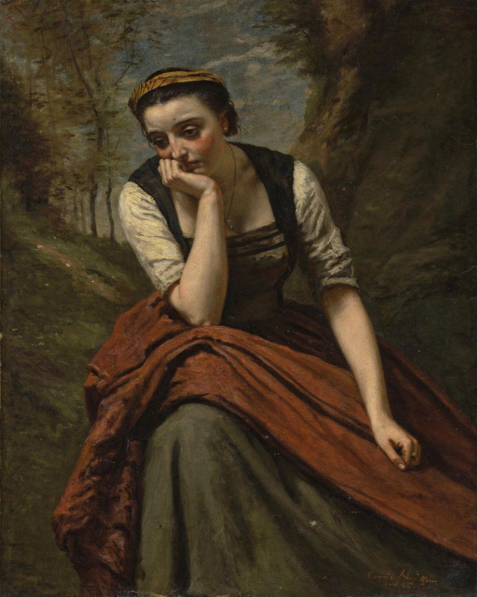 Woman Meditating by Jean Baptiste Camille Corot — archival fine-art print from Fable