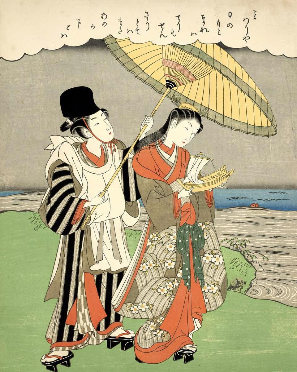 Ono no Komachi Praying for Rain by Suzuki Harunobu 鈴木 春信
Japanese, 1725 (?)-1770 — archival fine-art print from Fable