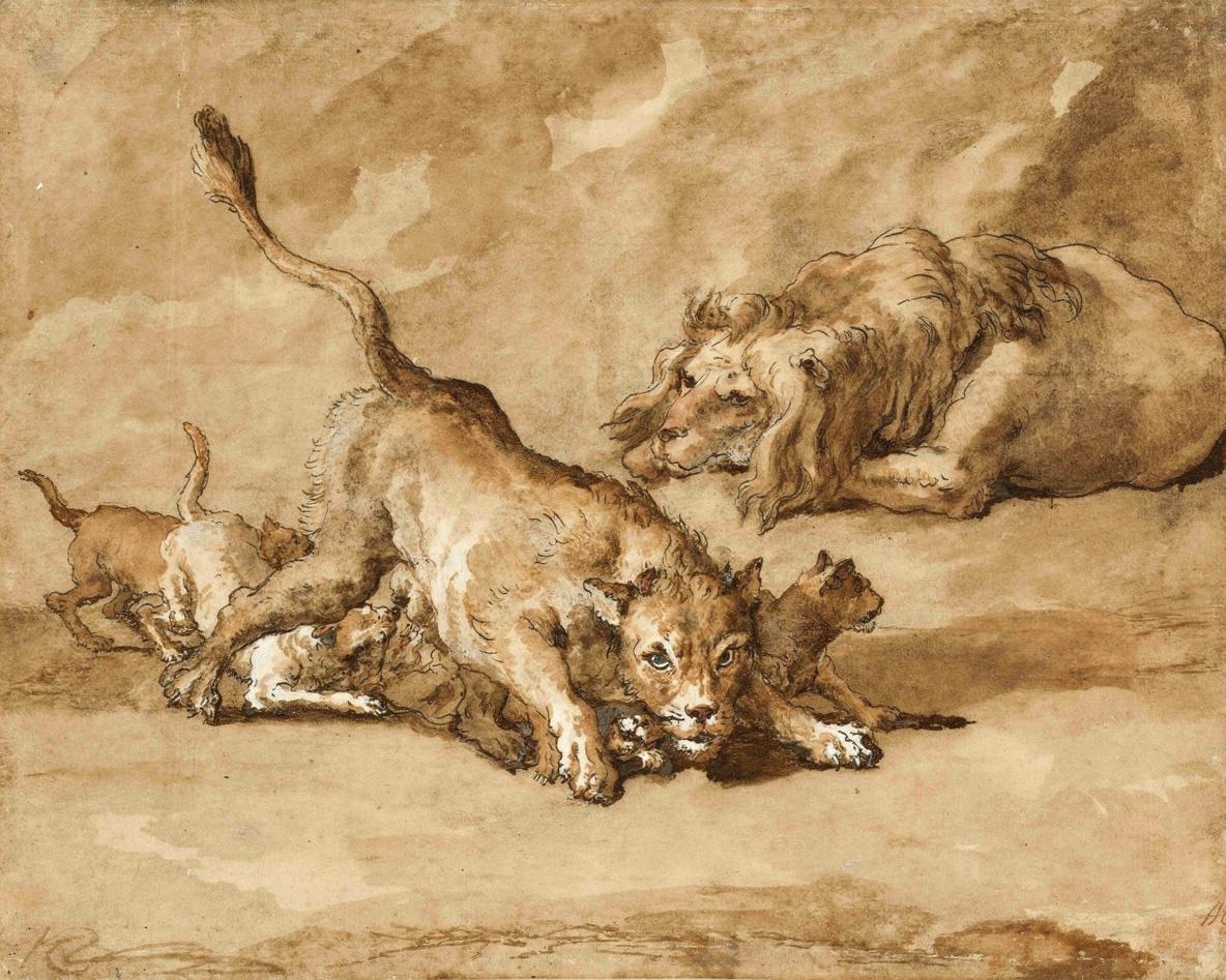 Lion, Lioness and Cubs by Giovanni Domenico Tiepolo
Italian, 1727-1804 — archival fine-art print from Fable