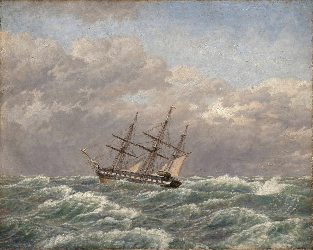 The Corvette "Galathea" in a Storm in the North Sea by 289_person — archival fine-art print from Fable