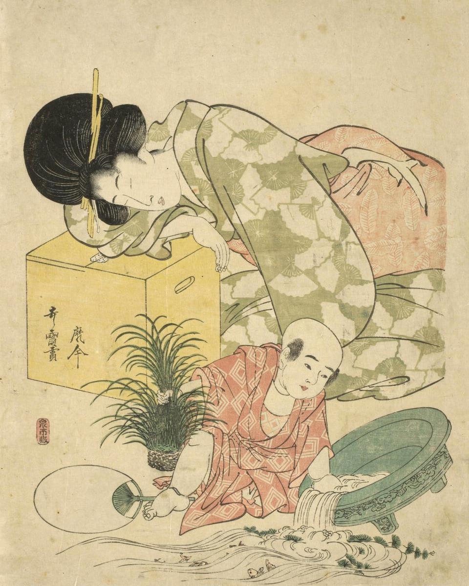 Goldfish by Kitagawa Utamaro 喜多川 歌麿
Japanese, c.1753-1806 — archival fine-art print from Fable