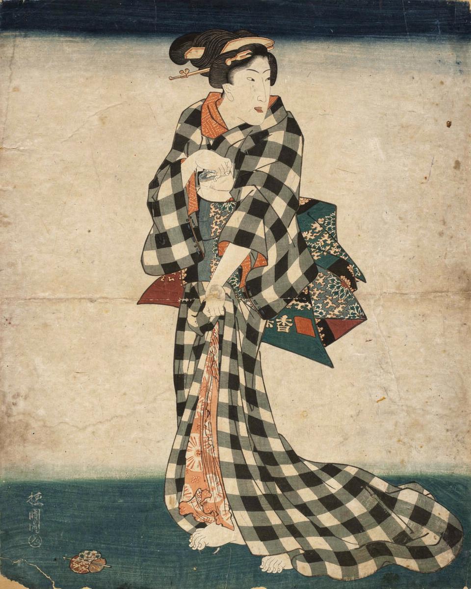 Image of a Japanese Woman (Fujo Yamato sugata) by Utagawa Kunisada I (Toyokuni III)
Japanese, 1786-1864 — archival fine-art print from Fable