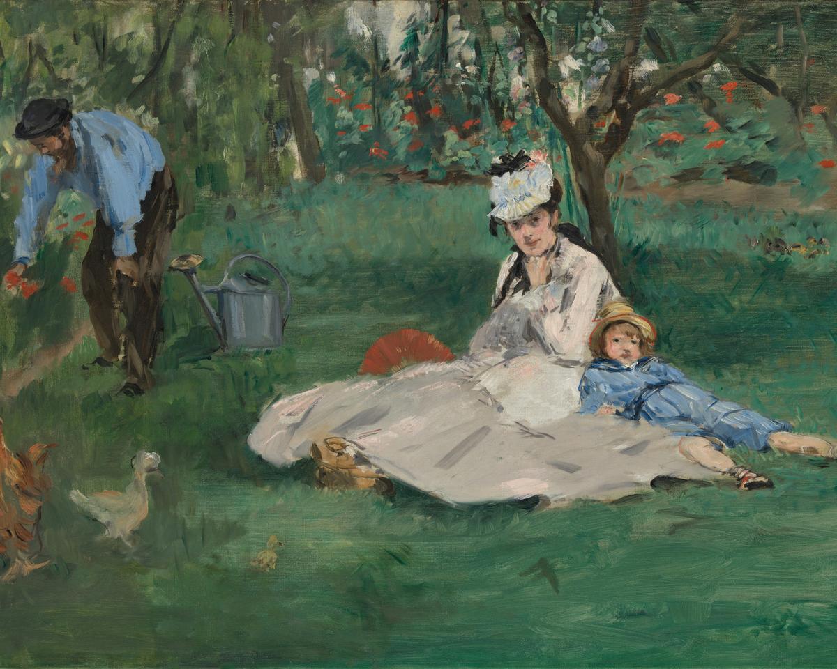 The Monet Family in Their Garden at Argenteuil · Families human portrait — custom painted portrait by Fable