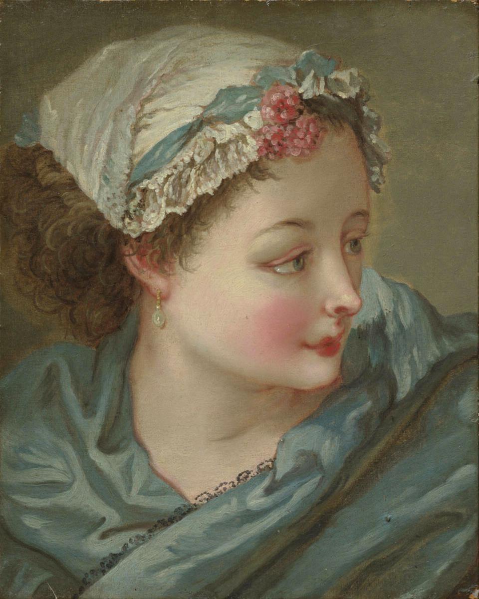 Head of a Young Woman by François Boucher — archival fine-art print from Fable