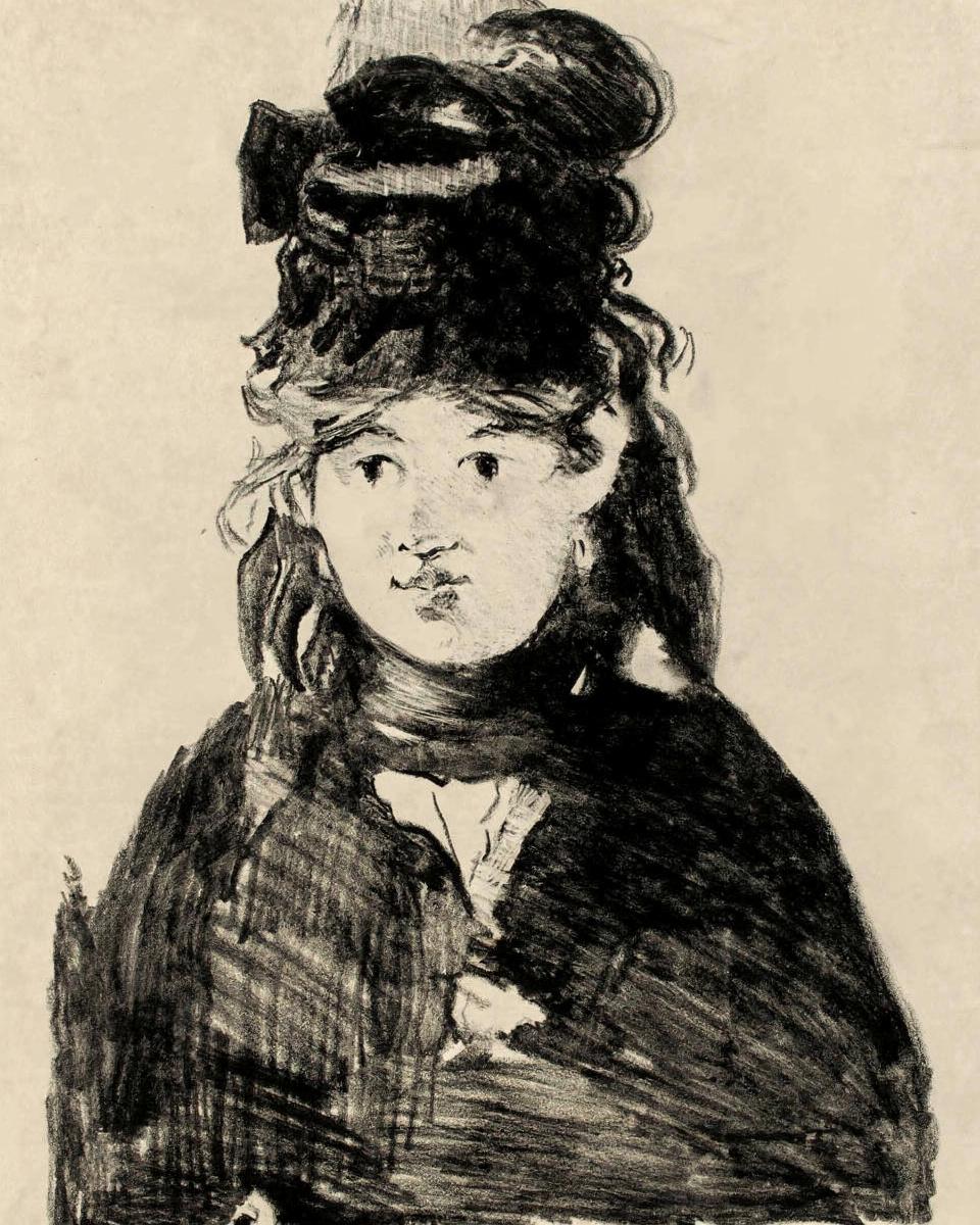 Berthe Morisot in Black by Édouard Manet — archival fine-art print from Fable