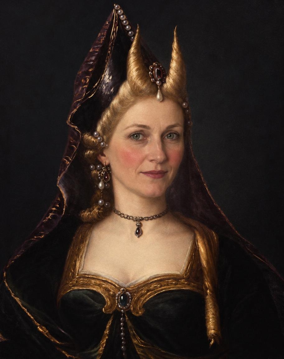 Halloween — The Onyx Crown human portrait — custom painted portrait by Fable