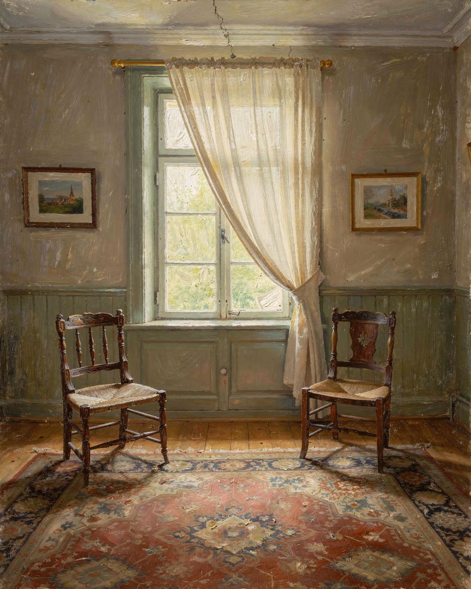 Room art piece — custom painted portrait by Fable