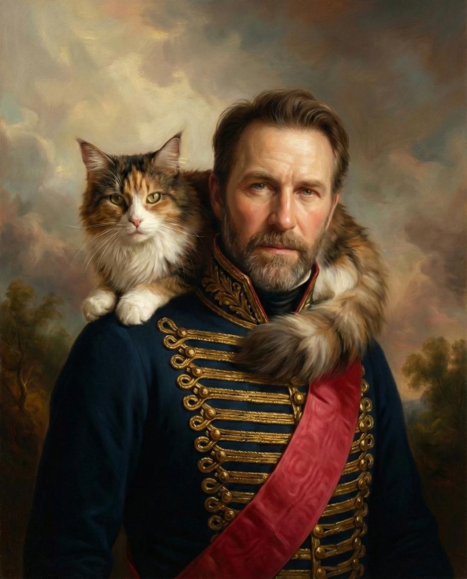 Mansbestfriend Cat — custom painted portrait by Fable